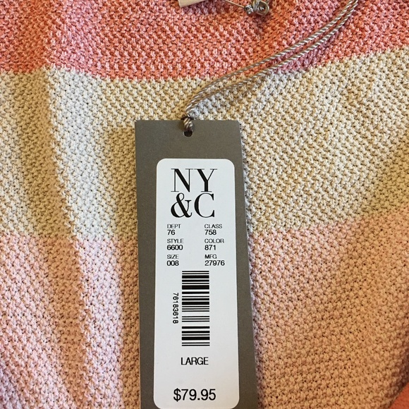 NWT NY&Co Eva Mendes Kristen Stripe Sweater Dress - Picture 13 of 16